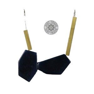 Just Trade Rachel Irregular Double Navy Gold 28" Necklace